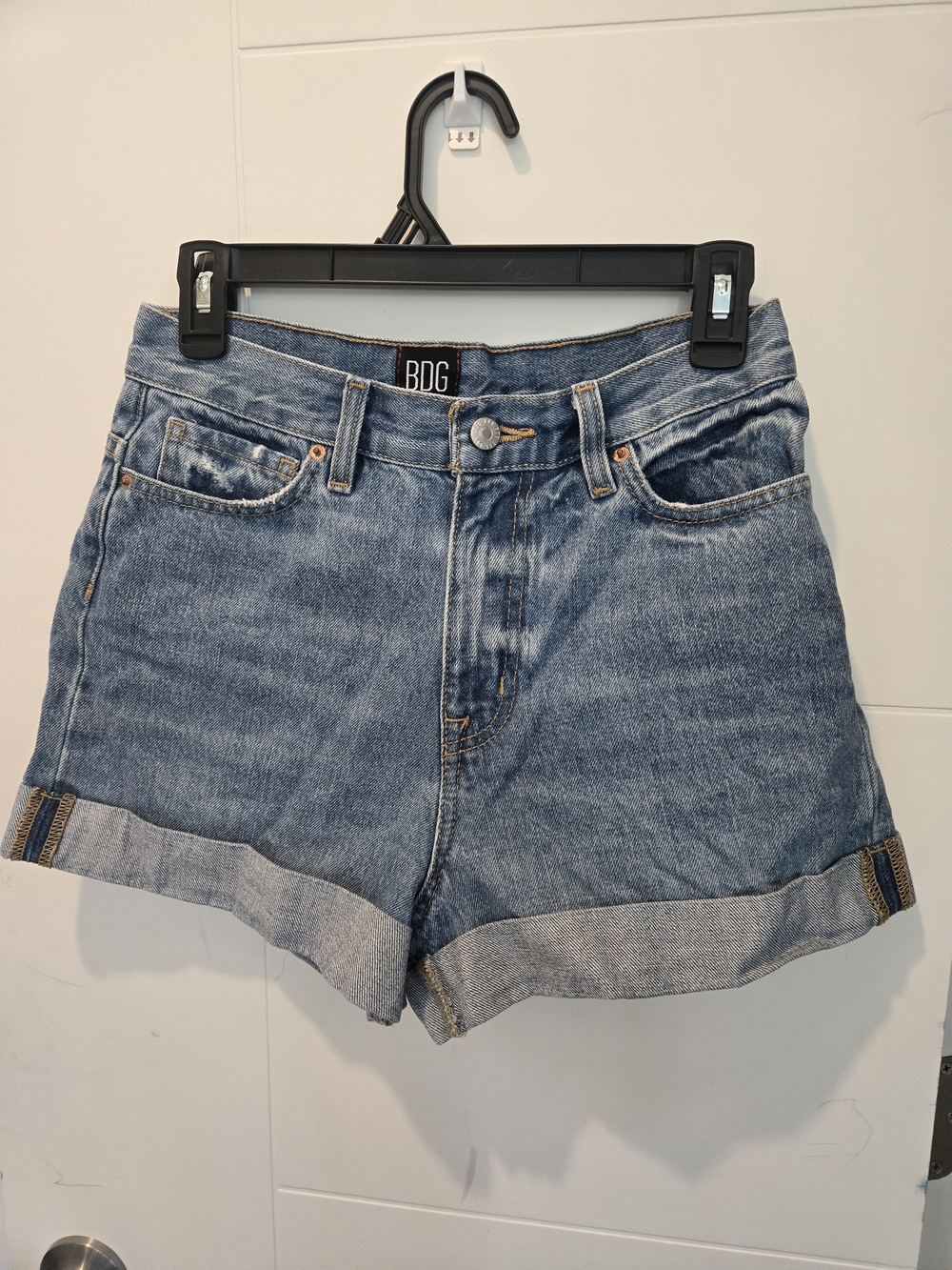 BDG Light Blue Denim Cuffed Jean Shorts